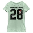 thumbnail image 1 of Girl's Mickey & Friends Mickey & Minnie Jersey  Graphic Tee Mint Small, 1 of 4