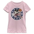 thumbnail image 1 of Girl's Mickey & Friends Mickey Mouse Basketball Dunk Graphic Tee Light Pink Large, 1 of 4
