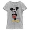 thumbnail image 1 of Girl's Mickey & Friends Mickey Mouse Classic Cartoon Smile  Graphic Tee Athletic Heather X Small, 1 of 5