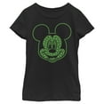 thumbnail image 1 of Girl's Mickey & Friends Mickey Mouse Clover Smile  Graphic Tee Black Medium, 1 of 4
