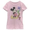 thumbnail image 1 of Girl's Mickey & Friends Mickey Mouse Colorful Name  Graphic Tee Light Pink Small, 1 of 4