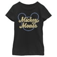 thumbnail image 1 of Girl's Mickey & Friends Mickey Mouse Distressed Name Silhouette  Graphic Tee Black Small, 1 of 4