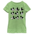 thumbnail image 1 of Girl's Mickey & Friends Mickey Mouse Funny Faces  Graphic Tee Green Apple Medium, 1 of 4
