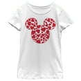 thumbnail image 1 of Girl's Mickey & Friends Mickey Mouse Logo Filled With Hearts  Graphic Tee White X Small, 1 of 4
