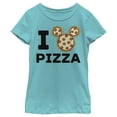 thumbnail image 1 of Girl's Mickey & Friends Mickey Mouse Pizza  Graphic Tee Tahiti Blue X Large, 1 of 4