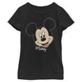 thumbnail image 1 of Girl's Mickey & Friends Mickey Portrait  Graphic Tee Black Medium, 1 of 4