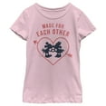 thumbnail image 1 of Girl's Mickey & Friends Mickey and Minnie Made For Each Other  Graphic Tee Light Pink Medium, 1 of 4