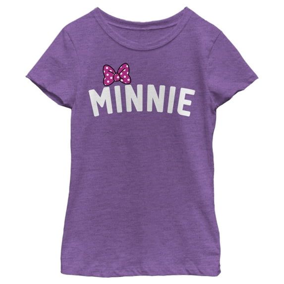 Girl's Mickey & Friends Minnie Graphic Tee Purple Berry X Small
