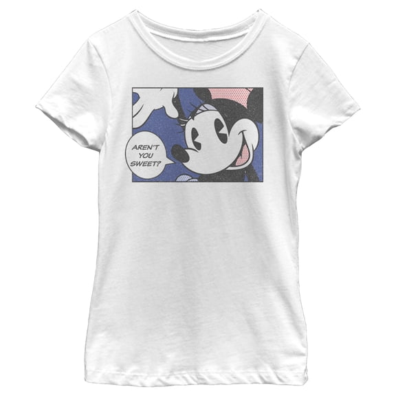 Girl's Mickey & Friends Minnie Mouse Aren't You Sweet  Graphic Tee White X Large