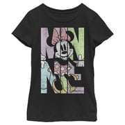 Girls Mickey & Friends Minnie Panels Graphic Tee Black Medium
