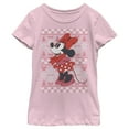 thumbnail image 1 of Girl's Mickey & Friends Minnie Winter Sweater  Graphic Tee Light Pink Medium, 1 of 4