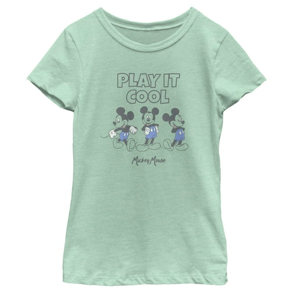 Girl's Mickey & Friends Play It Cool Graphic Tee Mint X Large