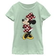 thumbnail image 1 of Girl's Mickey & Friends Polka Dot Minnie Pose  Graphic Tee Mint Small, 1 of 4