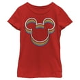 thumbnail image 1 of Girl's Mickey & Friends Rainbow Logo  Graphic Tee Red Small, 1 of 5