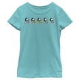 thumbnail image 1 of Girl's Mickey & Friends Rainbow Shorts  Graphic Tee Tahiti Blue X Large, 1 of 4