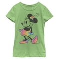 thumbnail image 1 of Girl's Mickey & Friends Rainbow Tie-Dye Minnie Mouse  Graphic Tee Green Apple Medium, 1 of 4