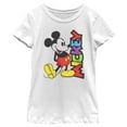 thumbnail image 1 of Girl's Mickey & Friends Retro Character Name  Graphic Tee White X Large, 1 of 4