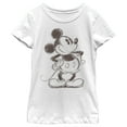 thumbnail image 1 of Girl's Mickey & Friends Retro Mickey Mouse Sketch  Graphic Tee White Small, 1 of 4