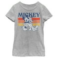 thumbnail image 1 of Girl's Mickey & Friends Retro Pluto and Mickey Mouse Graphic Tee Athletic Heather Large, 1 of 5