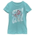thumbnail image 1 of Girl's Mickey & Friends Stay Cool Snowboarding Graphic Tee Tahiti Blue X Large, 1 of 4