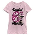 thumbnail image 1 of Girl's Mickey & Friends Sweetest 6th Birthday Dots  Graphic Tee Light Pink - 6th Medium, 1 of 4