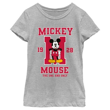 Girl's Mickey & Friends The One and Only  Graphic Tee Athletic Heather Small