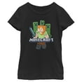 thumbnail image 1 of Girl's Minecraft Alex and Creepers  Graphic Tee Black X Large, 1 of 4