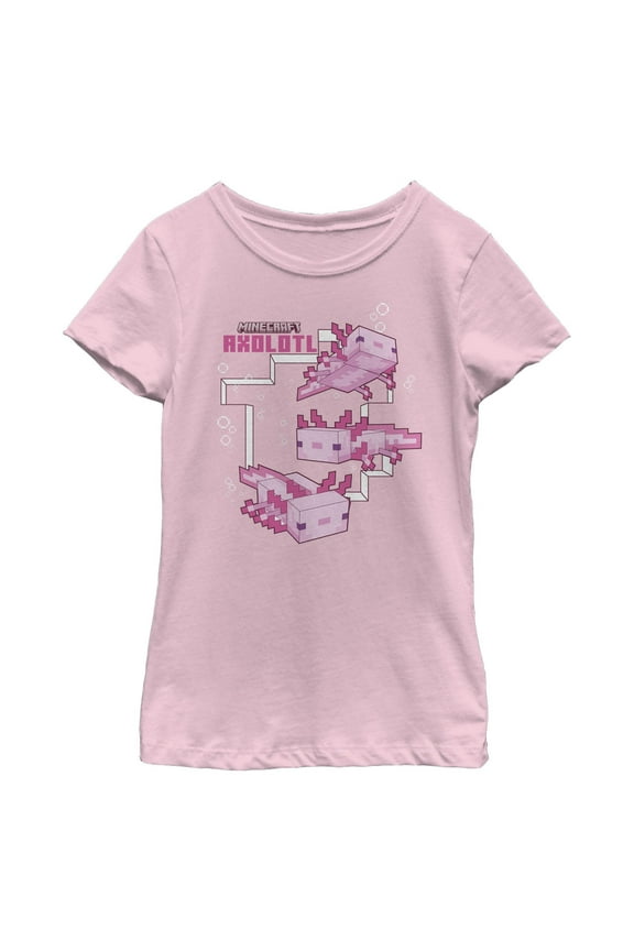 Girl's Minecraft Axolotl Graphic T-Shirt