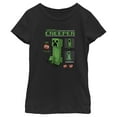 thumbnail image 1 of Girl's Minecraft Creeper Graph Charged Graphic Tee Black Large, 1 of 4