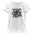 thumbnail image 1 of Girl's Minecraft Enemy Mobs  Graphic Tee White Large, 1 of 4