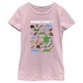 thumbnail image 1 of Girl's Minecraft Fish and Mobs  Graphic Tee Light Pink Small, 1 of 4