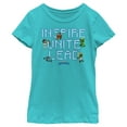 thumbnail image 1 of Girl's Minecraft Legends Inspire Unite Lead  Graphic Tee Tahiti Blue X Small, 1 of 4