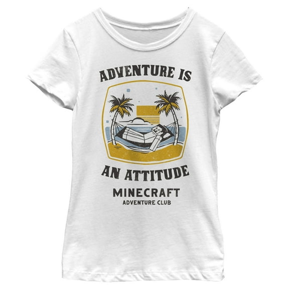 Girl's Minecraft Steve Adventure Club  Graphic Tee White X Small