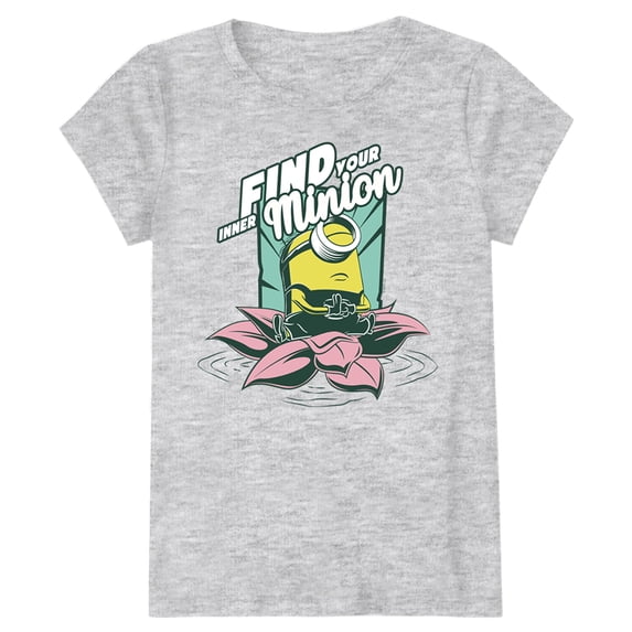 Girl's Minions: The Rise of Gru Stuart Find Your Inner Minion Graphic Tee Athletic Heather X Small