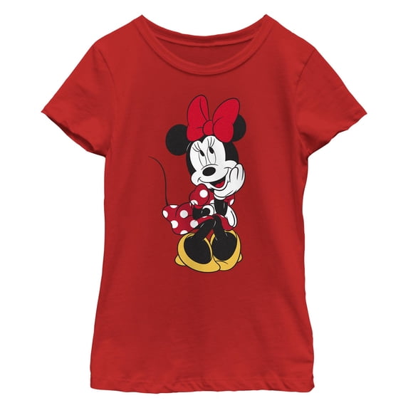 Girl's Minnie Mouse Adorable Pose Graphic T-Shirt