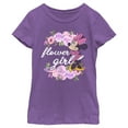 thumbnail image 1 of Girl's Minnie Mouse Floral Rose Frame  Graphic Tee Purple Berry Small, 1 of 4