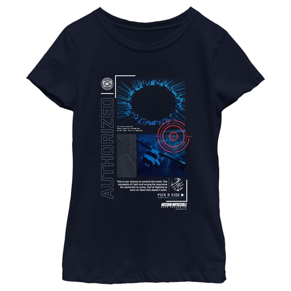 Girl's Mission: Impossible Dead Reckoning Authorized Target Quote Graphic Tee Navy Blue X Small