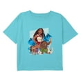 thumbnail image 1 of Girl's Moana 2 Crew Ocean Shot Graphic Cropped T-Shirt, 1 of 3