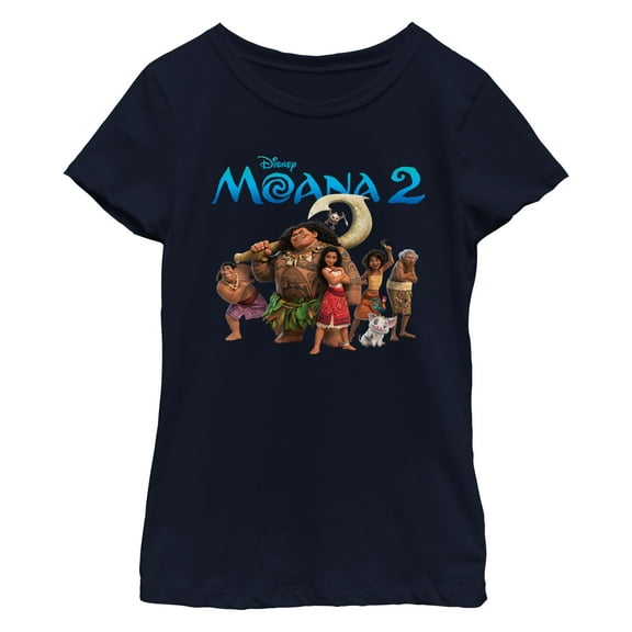 Girl's Moana 2 Group Portrait Graphic T-Shirt