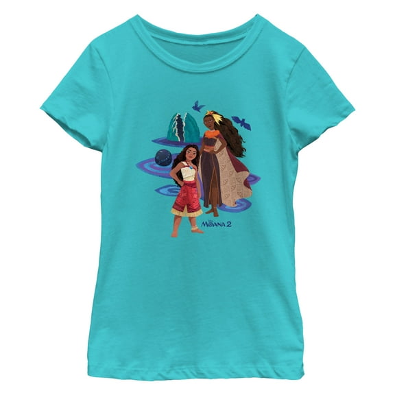 Girl's Moana 2 Matangi and Moana  Graphic T-Shirt