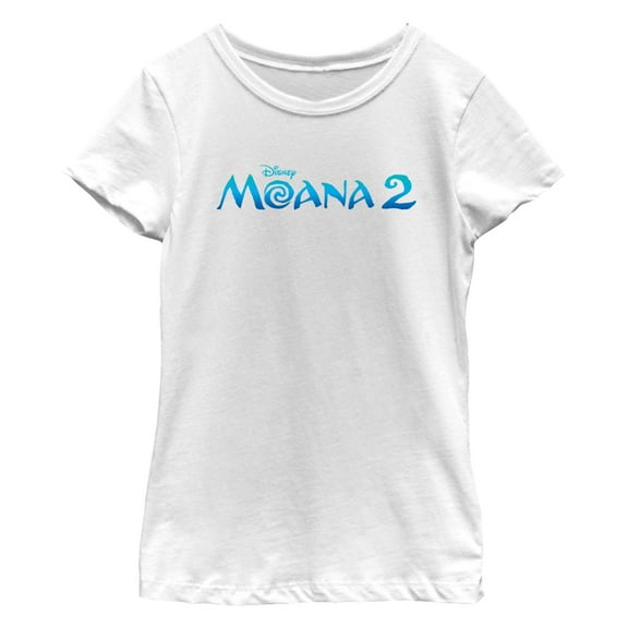 Girl's Moana 2 Official Logo  Graphic T-Shirt
