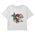 thumbnail image 1 of Girl's Moana 2 Pua and Moana Floral Portrait Graphic Cropped T-Shirt, 1 of 3