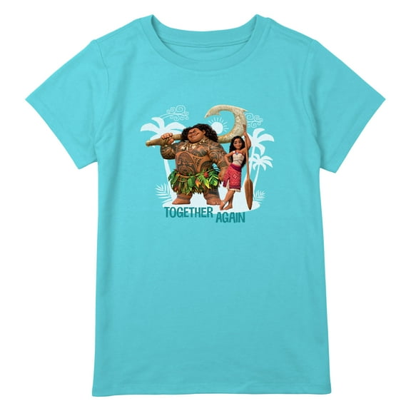 Girl's Moana 2 Together Again Friends  Graphic T-Shirt