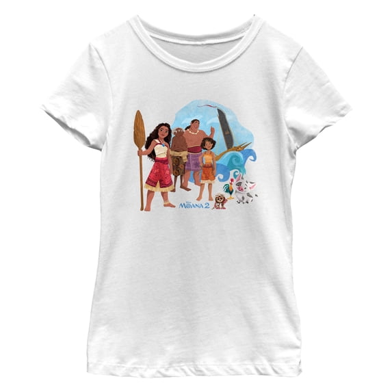 Girl's Moana 2 Wayfinder Crew Graphic T-Shirt