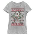 thumbnail image 1 of Girl's Monsters Inc Mike Wazowski Holidays Graphic Tee Athletic Heather X Large, 1 of 5