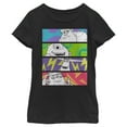 thumbnail image 1 of Girl's Monsters at Work Monster Comics  Graphic Tee Black Large, 1 of 4