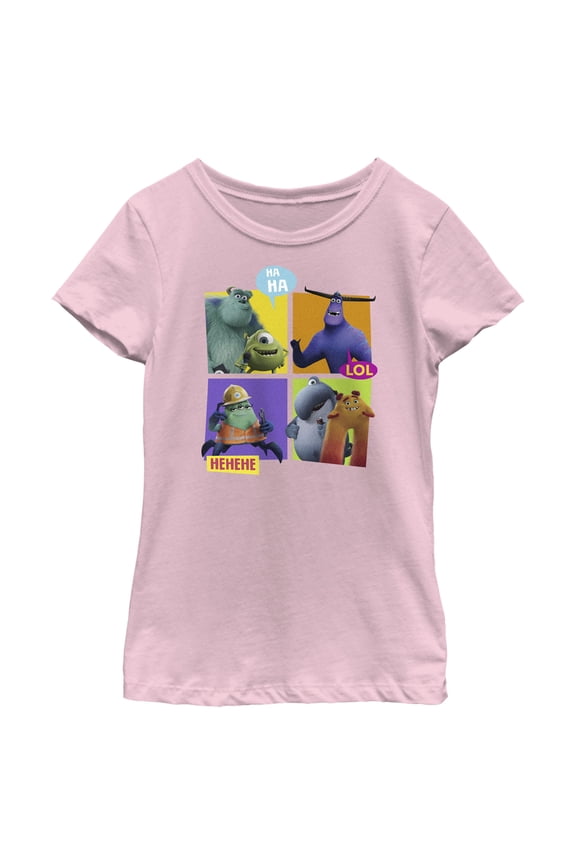 Girl's Monsters at Work Monster MIFT Crew Graphic Tee Light Pink Small