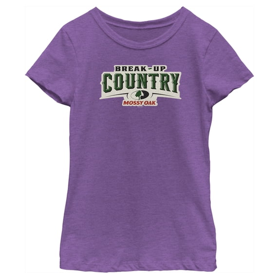 Girl's Mossy Oak Break-Up Country Logo Graphic Tee Purple Berry X Small