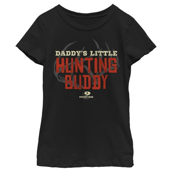 Girl's Mossy Oak Daddy's Little Hunting Buddy Graphic Tee Black Large