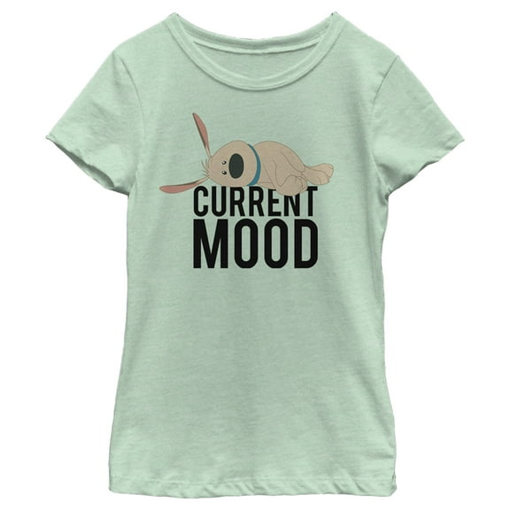 Girl's Mulan Little Brother Current Mood Graphic Tee Mint X Large
